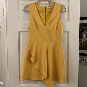 Alice + Olivia Asymmetric Draped Dress